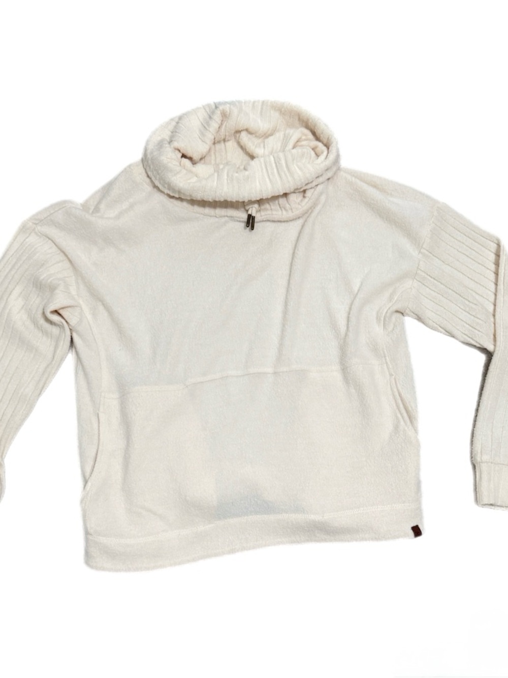 Rip Curl Cream Pullover Medium Cozy Funnel Neck Sweatshirt Casual Lounge Sweater